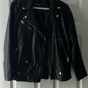 Madewell black leather jacket